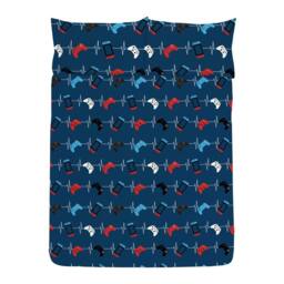 Floso Eat Sleep Game Repeat Reversible Duvet Set in True Black - Size: Single - thumbnail 2