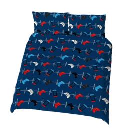 Floso Eat Sleep Game Repeat Reversible Duvet Set in True Black - Size: Single - thumbnail 3