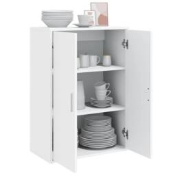 Berkfield Home Sideboard White 60x31x84 cm Engineered Wood - Size: 60 x 31 x 84 cm - thumbnail 4
