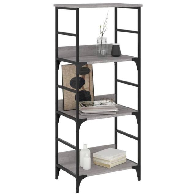 Berkfield Home Decorative Bookshelf Grey Sonoma 50x33x117.5 cm Engineered Wood - image 1