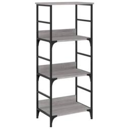 Berkfield Home Decorative Bookshelf Grey Sonoma 50x33x117.5 cm Engineered Wood - thumbnail 3