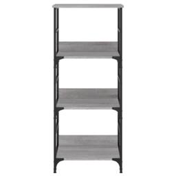 Berkfield Home Decorative Bookshelf Grey Sonoma 50x33x117.5 cm Engineered Wood - thumbnail 4
