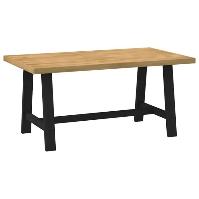 Berkfield Home Dining Table NOAIN A-Shaped Legs 160x90x75 cm Solid Wood Pine in Brown - Size: 160 x 90 x 75 cm - image 1