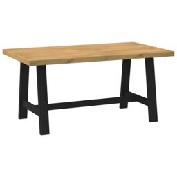 Berkfield Home Dining Table NOAIN A-Shaped Legs 160x90x75 cm Solid Wood Pine in Brown - Size: 160 x 90 x 75 cm - thumbnail 5