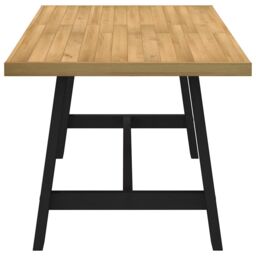 Berkfield Home Dining Table NOAIN A-Shaped Legs 160x90x75 cm Solid Wood Pine in Brown - Size: 160 x 90 x 75 cm - thumbnail 4