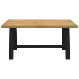 Berkfield Home Dining Table NOAIN A-Shaped Legs 160x90x75 cm Solid Wood Pine in Brown - Size: 160 x 90 x 75 cm - thumbnail 3