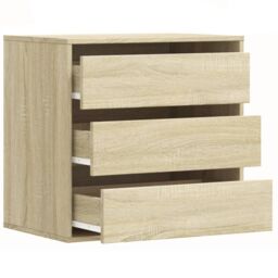 Berkfield Home Corner Chest of Drawers Sonoma Oak 60x41x58 cm Engineered Wood in Brown - Size: 60 x 41 x 58 cm - thumbnail 5