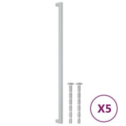 Berkfield Home Cabinet Handles 5 pcs Silver 480 mm Stainless Steel - thumbnail 2
