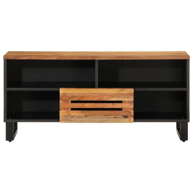 Berkfield Home TV Cabinet 100x34x46 cm Solid Wood Acacia in Brown - Size: 100 x 34 x 46 cm - image 1