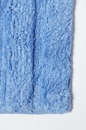 Homescapes Spa Supreme Luxury Bath Mat & Pedestal Set in Blue - thumbnail 4