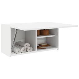 Berkfield Home Decorative Bathroom Wall Cabinet White 60x25x30 cm Engineered Wood - Size: 60 x 25 x 30 cm - thumbnail 4