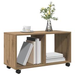 Berkfield Home vidaXL¬†Rolling¬†Cabinet¬†Artisian Oak 72x33x42.5 cm Engineered Wood in Brown - thumbnail 4