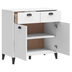 Berkfield Home Sideboard VIKEN White 80x40x80 cm Engineered Wood - Size: 80 x 40 x 80 cm - thumbnail 5