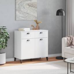 Berkfield Home Sideboard VIKEN White 80x40x80 cm Engineered Wood - Size: 80 x 40 x 80 cm - thumbnail 3