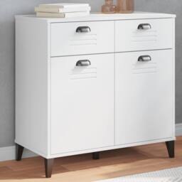 Berkfield Home Sideboard VIKEN White 80x40x80 cm Engineered Wood - Size: 80 x 40 x 80 cm - thumbnail 2