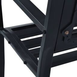 Berkfield Home Durable Garden Bench 125 cm Black Steel - thumbnail 7