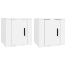 Berkfield Home Wall Mounted TV Cabinets 2 pcs White 40x34.5x40 cm - thumbnail 3