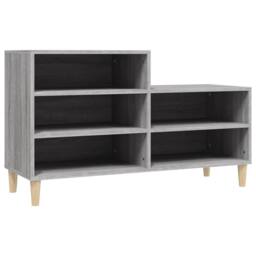 Berkfield Home Shoe Cabinet Grey Sonoma 102x36x60 cm Engineered Wood - Size: 102 x 36 x 60 cm - thumbnail 3