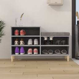Berkfield Home Shoe Cabinet Grey Sonoma 102x36x60 cm Engineered Wood - Size: 102 x 36 x 60 cm - thumbnail 1