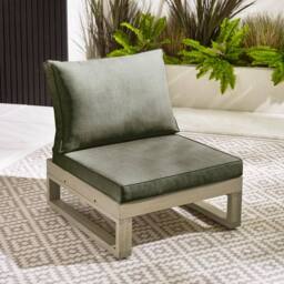 FurnitureboxUK 2x Brisa Wood Garden Chairs Set in Off-White - thumbnail 2