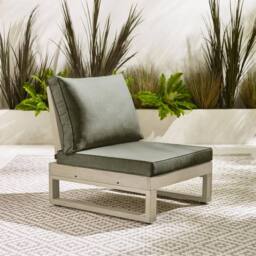 FurnitureboxUK 2x Brisa Wood Garden Chairs Set in Off-White - thumbnail 3