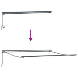 Berkfield Home Retractable Awning Burgundy Red 400x300 cm Polyester & Metal - thumbnail 9
