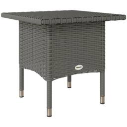 Wyld Haus Nari Grey Rattan Outdoor Side Table with Woven Top - thumbnail 2