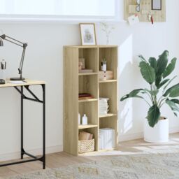 Berkfield Home Bookcase Sonoma Oak 50x25x105 cm Engineered Wood in Brown - Size: 50 x 25 x 105 cm - thumbnail 3