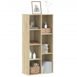 Berkfield Home Bookcase Sonoma Oak 50x25x105 cm Engineered Wood in Brown - Size: 50 x 25 x 105 cm - thumbnail 1