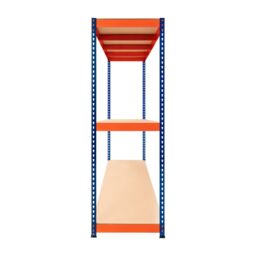 Monstershop S-Rax 3 Shelf Racking - 180cm x 180cm x 60cm in Blue - Size: 180 cm x 180 cm x 60 cm - thumbnail 4