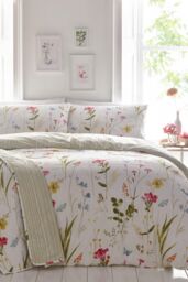 Dreams & Drapes Spring Glade' Haind Painted Floral Print Duvet Cover Set - Size: King - thumbnail 3