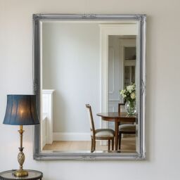 Agenzia 14 Extra Large Antique Silver Ornate Wall Mirror - Size: XL - thumbnail 1