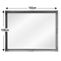 Agenzia 14 Extra Large Antique Silver Ornate Wall Mirror - Size: XL - thumbnail 5