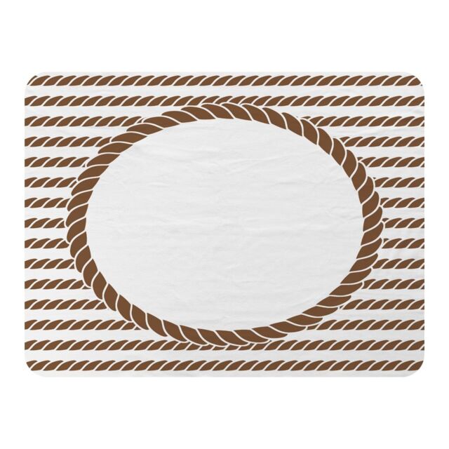 Benjamin Tate Design Rope Border Blanket in Natural - Size: 120 cm x 150 cm - image 1
