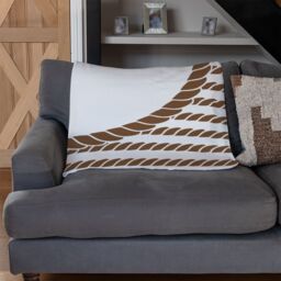 Benjamin Tate Design Rope Border Blanket in Natural - Size: 120 cm x 150 cm - thumbnail 2