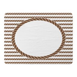 Benjamin Tate Design Rope Border Blanket in Natural - Size: 120 cm x 150 cm - thumbnail 1