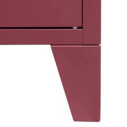 Wyld and Coco 3-Door Sideboard - Dark Red Adjustable Shelves - thumbnail 8