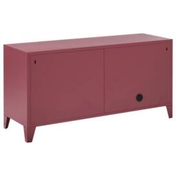 Wyld and Coco 3-Door Sideboard - Dark Red Adjustable Shelves - thumbnail 6