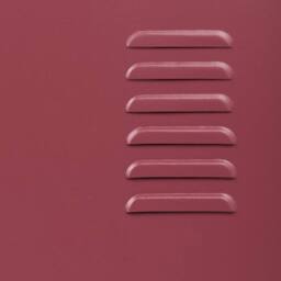Wyld and Coco 3-Door Sideboard - Dark Red Adjustable Shelves - thumbnail 9