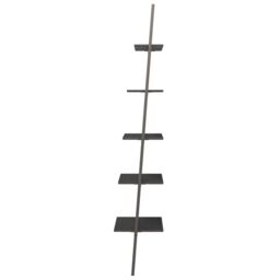 Berkfield Home 5-Tier Leaning Shelf Black 64x34x185.5 cm - thumbnail 4