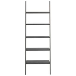 Berkfield Home 5-Tier Leaning Shelf Black 64x34x185.5 cm - thumbnail 3