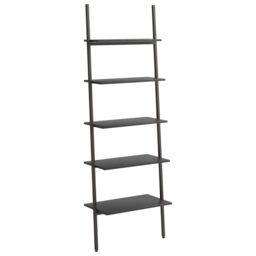 Berkfield Home 5-Tier Leaning Shelf Black 64x34x185.5 cm - thumbnail 2