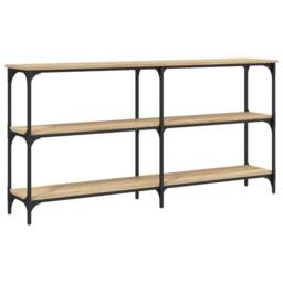 Berkfield Home Console Table Sonoma Oak 150x29x75 cm Engineered Wood in Brown - Size: 150 x 29 x 75 cm - thumbnail 6