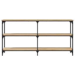 Berkfield Home Console Table Sonoma Oak 150x29x75 cm Engineered Wood in Brown - Size: 150 x 29 x 75 cm - thumbnail 4