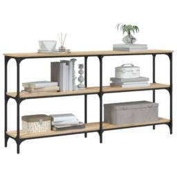 Berkfield Home Console Table Sonoma Oak 150x29x75 cm Engineered Wood in Brown - Size: 150 x 29 x 75 cm - thumbnail 3