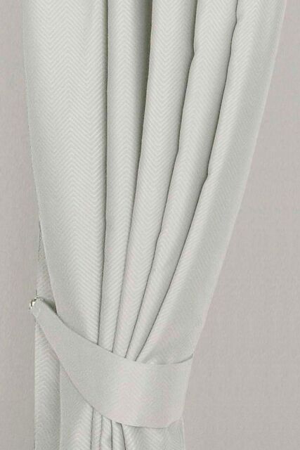Homescapes Herringbone Curtain Tie Back Pair in Ivory - image 1