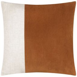 Yard Morden Soft-Washed Velvet Cushion in Burnt Orange - Size: 50 cm x 50 cm - thumbnail 2