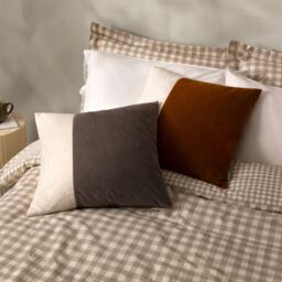 Yard Morden Soft-Washed Velvet Cushion in Burnt Orange - Size: 50 cm x 50 cm - thumbnail 5