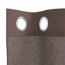Berkfield Home Voile Curtains with Grommets 2 pcs Brown 140x245 cm - thumbnail 5
