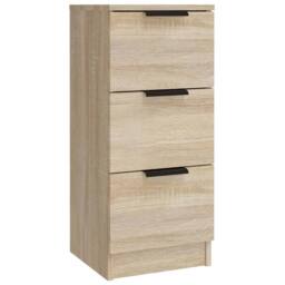 Berkfield Home Sideboards 3 pcs Sonoma Oak Engineered Wood in Light Brown - thumbnail 9